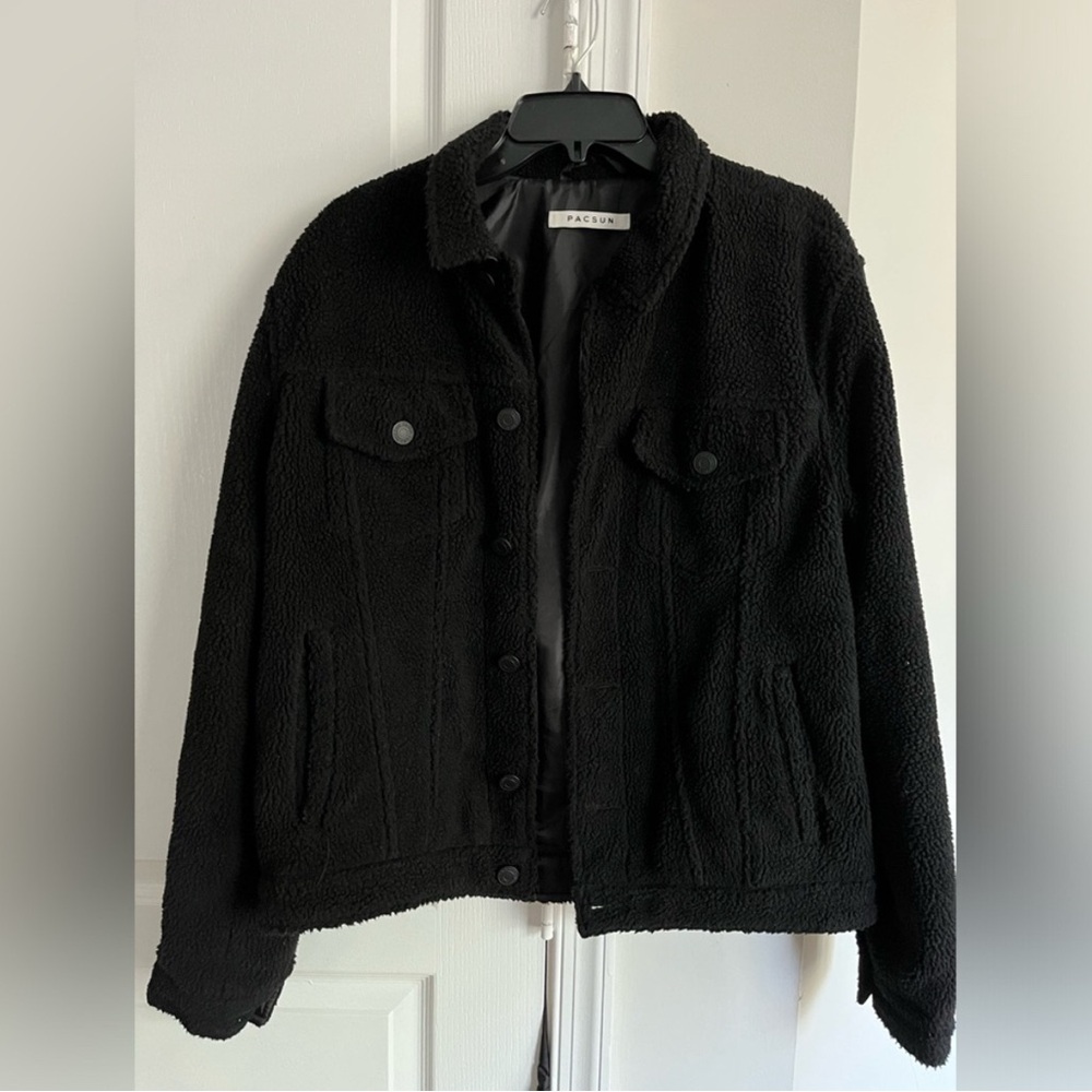 Pacsun lined Sherpa/Teddy trucker jacket M